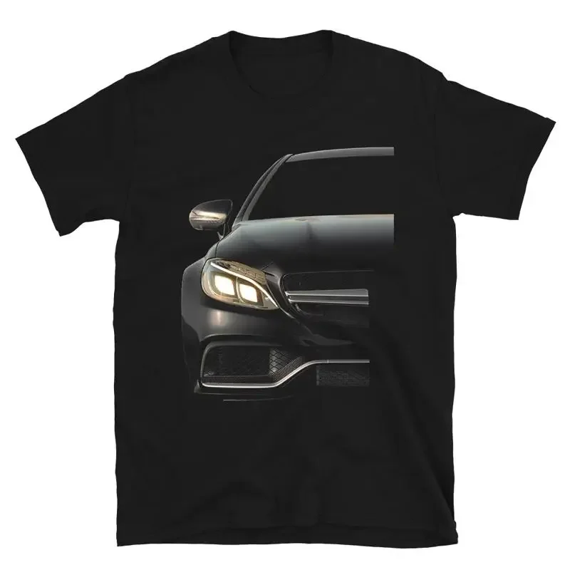 C63 S V8 Men'S T Shirt C Class Front View Of W205 German Car Premium Cotton