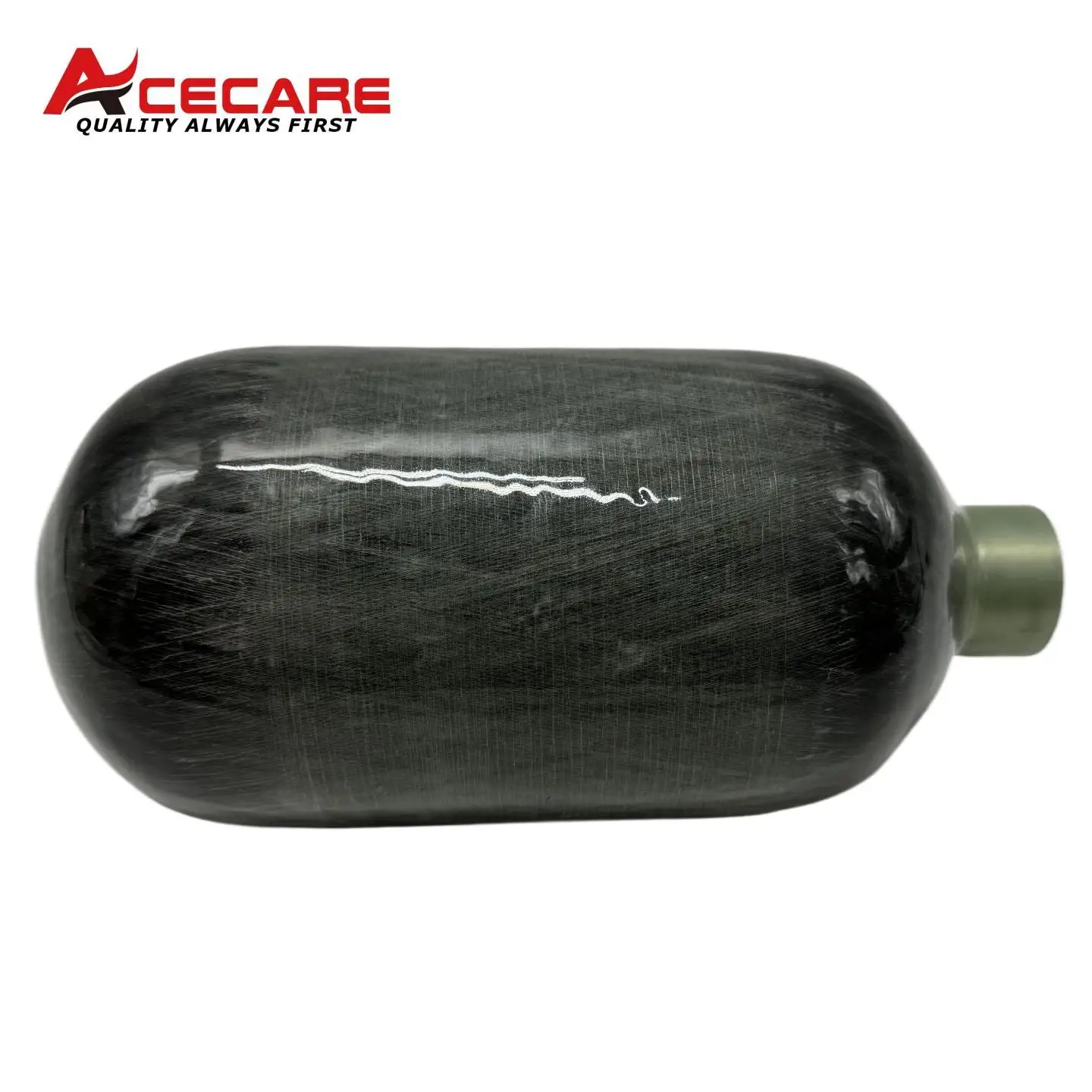 Acecare 4500Psi 300Bar 1.1L Cilindro de fibra de carbono Tanque de alta pressão comprimido Mini HPA Tanque de mergulho M18 * 1.5