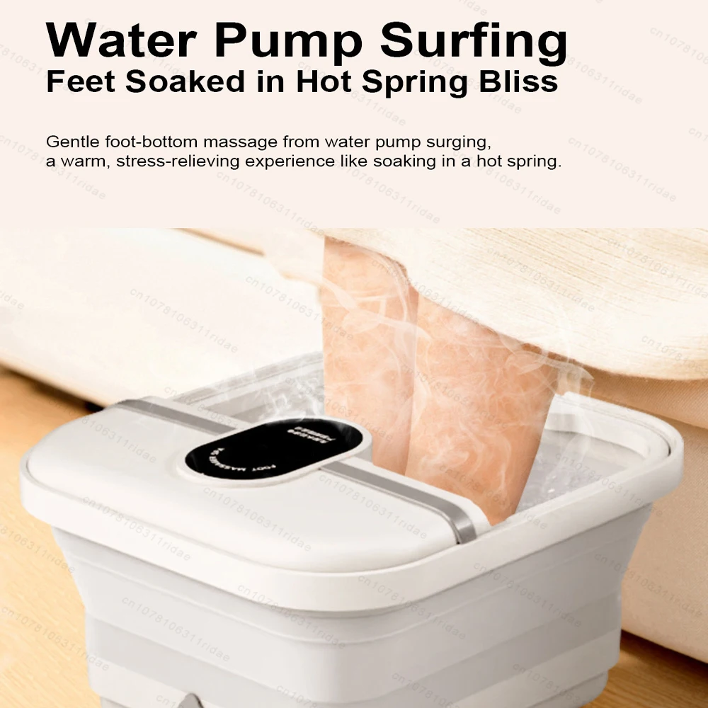 

Folding Foot Bath Bucket Portable Automatic Home Electric Massage Foot Bath Heating Constant Temperature Fatigue Relief Gift ﻿