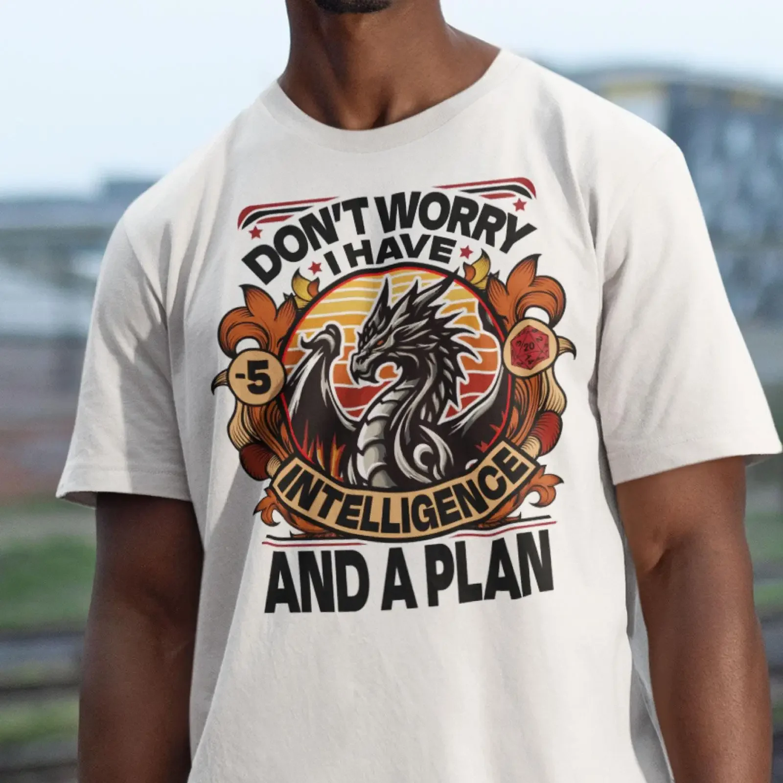 T-shirt drôle DnD Intelligence Ability Score, taille S à 4XL, vintage, graphique délavé, streetwear, vêtements de créateur, décontracté, unisexe, élégant