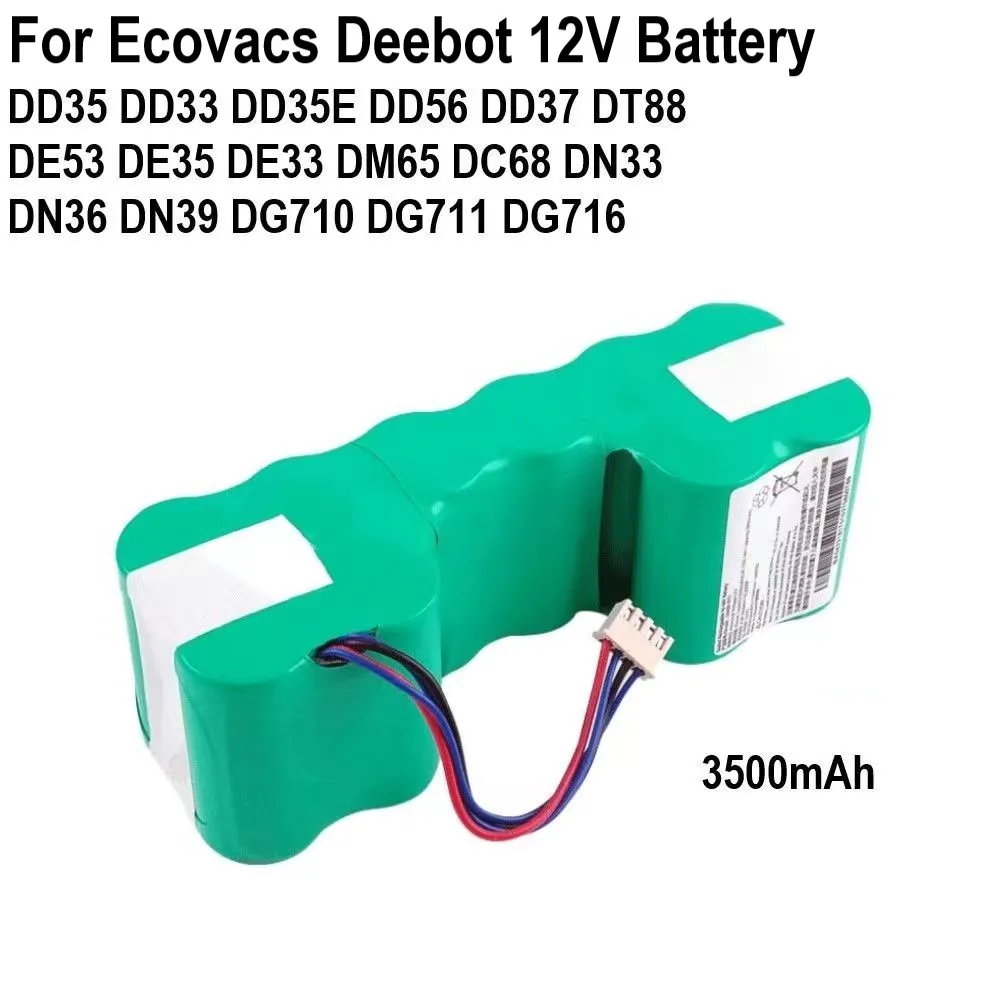 DE55 12V ni-mh 3500mAh pacco batteria per Ecovacs Deebot DE5G DM88 DG716 DG710 aspirapolvere robotico parti della batteria accessori