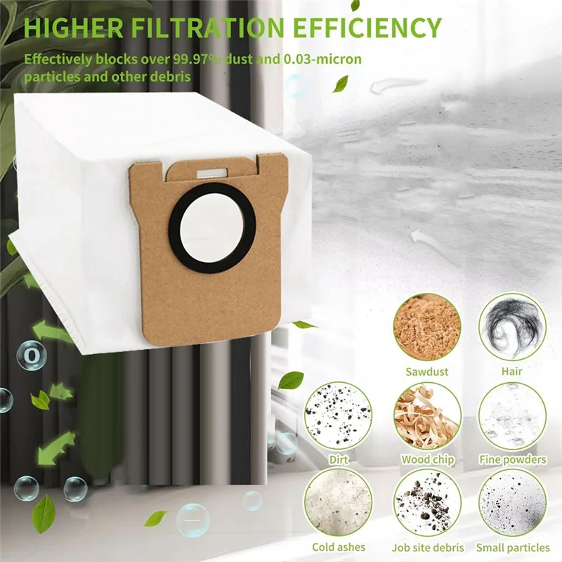 

20PCS Vacuum Dust Bag And Mop Cloth Set For Xiaomi Mijia M40 D110CN Vacuum Cleaner Replacement Parts