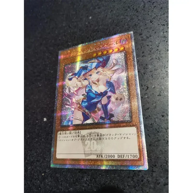 Anime Yu-Gi-Oh DIY ACG Laser Flash Black Magician Girl Toys for boys Tabletop Game Collectible Cards Christmas Birthday Present