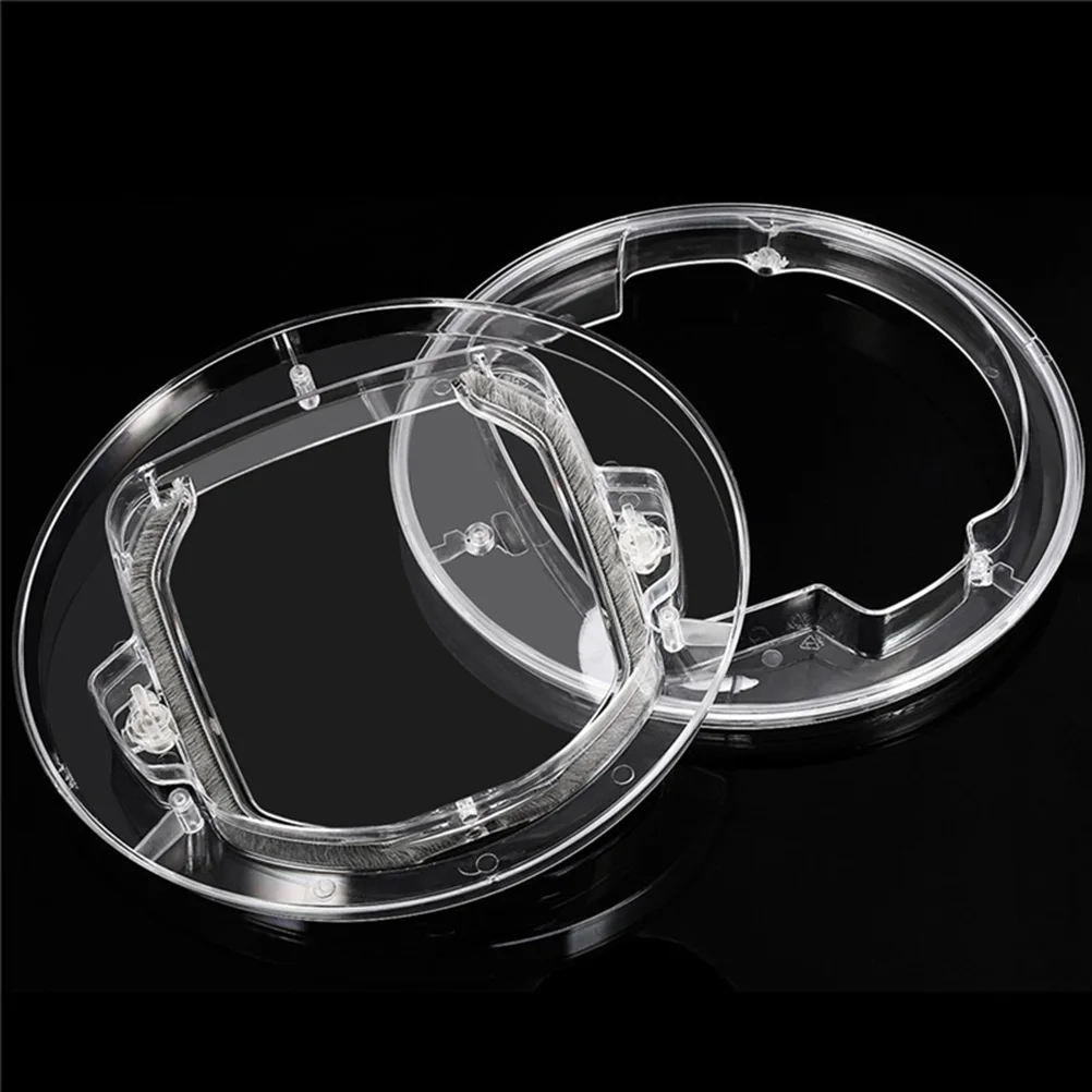 

Cat Door Hole Round Pet Exit Door Made of Pc Material Stable Structure High Bending Strength to Open Close