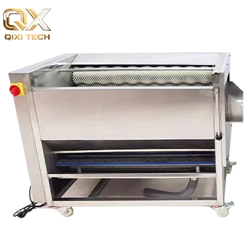Commercial Brush Roller Vegetable Washing Peeling Machine Stainless Steel Potato Carrot Ginger Radish Cleaner Peeler(customized)
