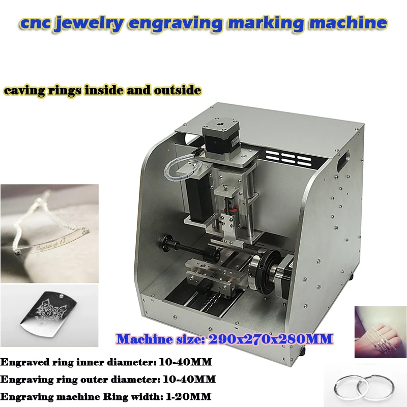 220V 110V Portable LY-40 CNC Jewellery Bracelet CNC Router Ring Engraving Machine Metal Milling Marking Machine