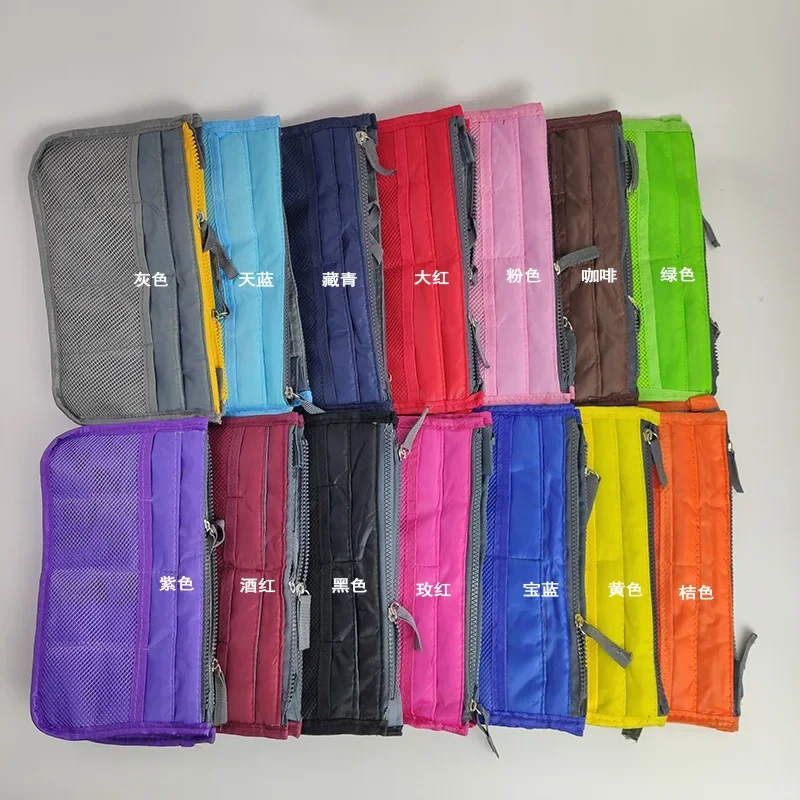 Multifunctional Bi-fold Storage Bag Double Zipper Large Capacity Storage Arrangement Makeup Toiletries Large Classification Bag