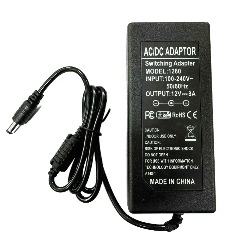 Universal Power Supply 12V 5A 6A 8A Power Adapter Charger AC To DC Adapter Transformers for LED Light Strip Laptop EU US Plug