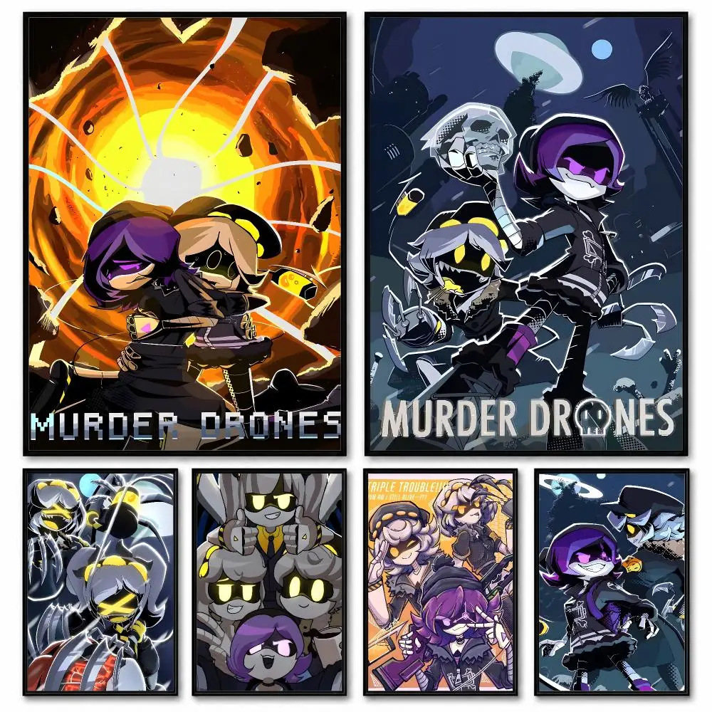 Anime M-murder Drones Poster Room Decor Home Wall Art Printing Waterproof Garage BedRoom Posters Gift
