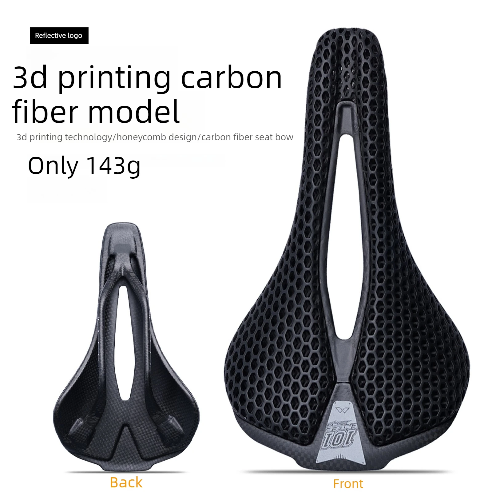 

ENLEE3D printed carbon fiber bicycle seat cushion ultra-light road mountain bike saddle hollow comfortable and breathable