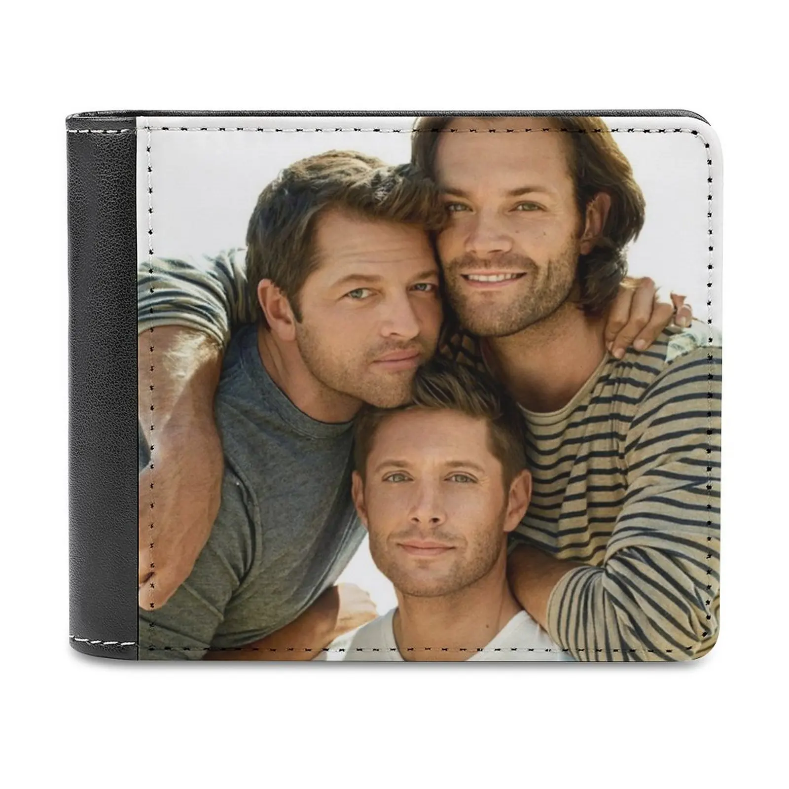 

Джаред Дженсен и Миша Кожаный кошелек Мужской кошелек Diy Персонализированный кошелек Подарок на День отца Сверхъестественное Spnfamily Джаред