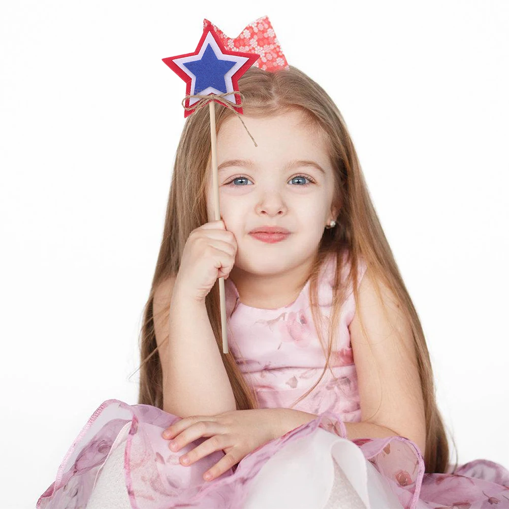 

3Pcs Fairy Stick Decoration Adorable Wand Decorative Wands Independence Day Star Shape Party Props Accessories