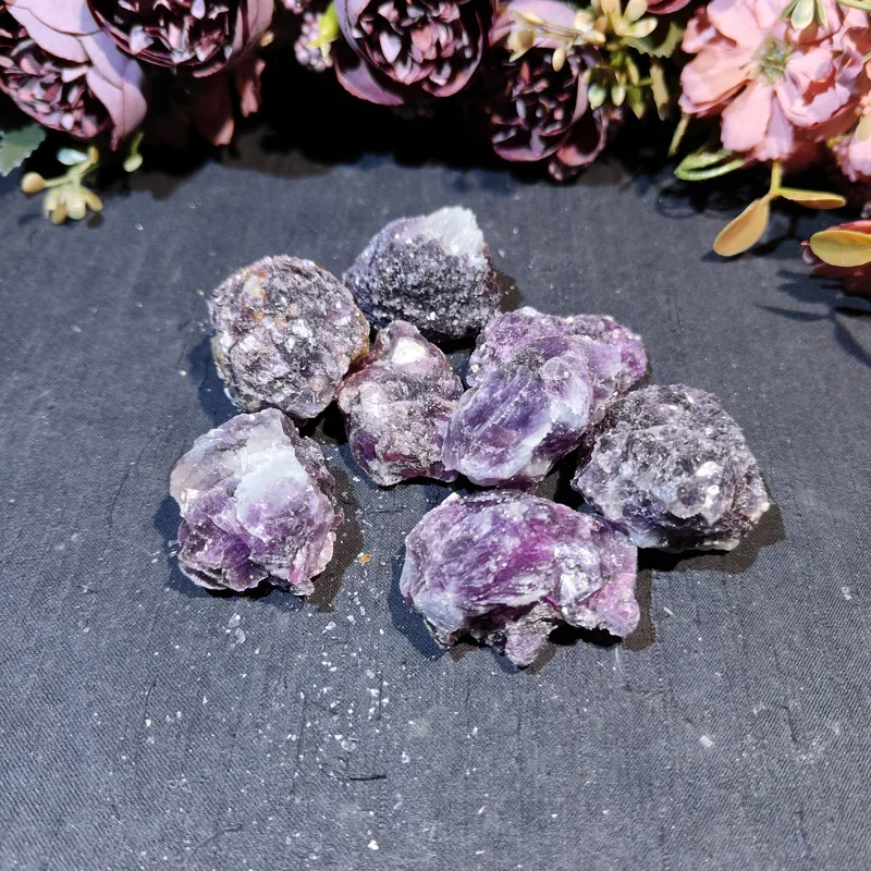 

# Hot Sales Crystals Wholesale Bulk Natural Crystals Meditation Gemstone Rough Stone Purple Lepidolite Raw For Gemstones Healing