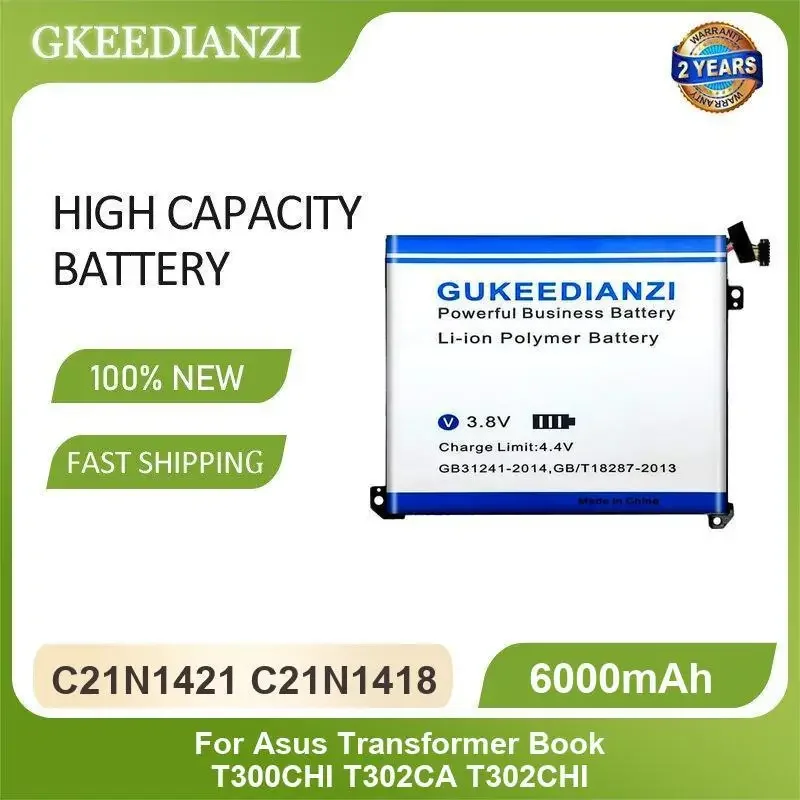 

Battery For Asus Transformer Book T300CHI T302CA T302CHI 3 Pro T303UA MINI T102H T102HA T300 T300FA C21N1421 C21N1418 C21N1603
