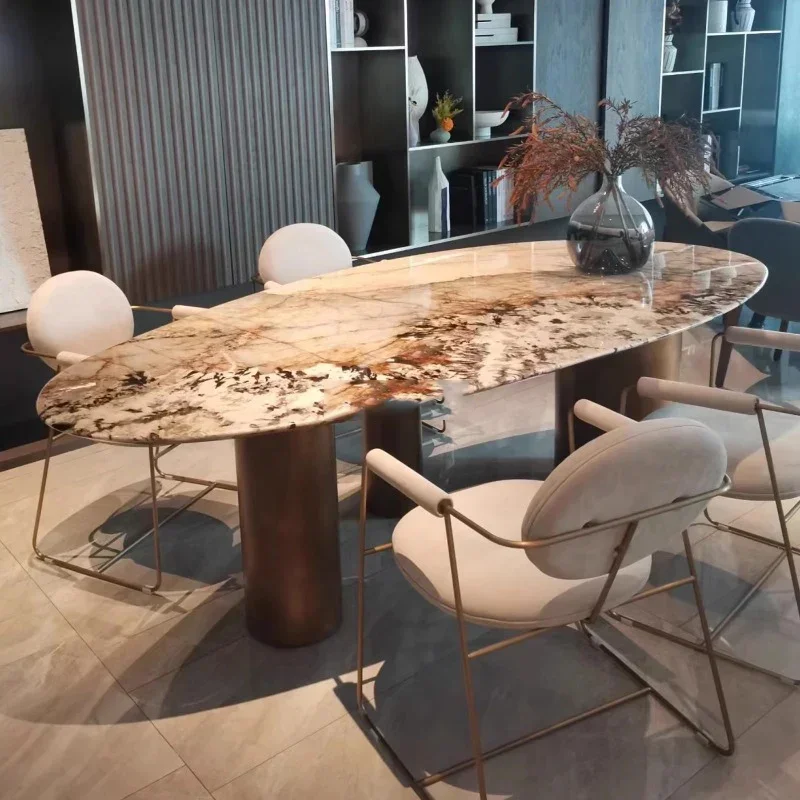 Study Mobile Dining Table Coffee Restaurant Conference Marble Study Dining Table Luxury Gaming Designer Mesa Salon Furniture