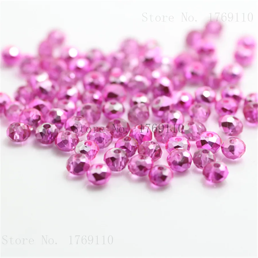 Isywaka Red Copper AB Colors 4mm 125pcs Rondelle Austria Crystal Glass Beads Loose Faceted Round Beads Jewelry Making