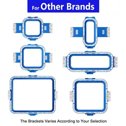 Magnetic Hoop Embroidery Machine with HO-Style Brackets, Mighty Hoops Embroidery Magnet Frames