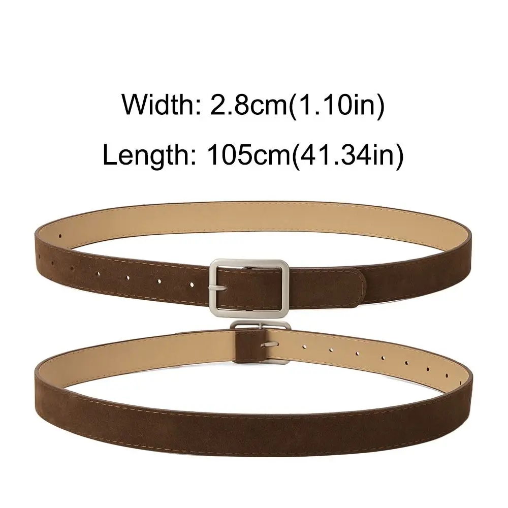 العصرية دبوس مشبك حزام جلد الغزال تصميم فاخر عارضة الأعمال حزام الخصر حزام الرجعية للنساء #6