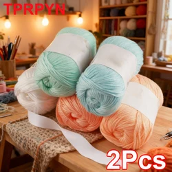 2pcs Hand knitting Cotton Silk Yarn Soft Warm Yarn to knit blanket sweater blanket sock threads crocheting bag amigurumi line