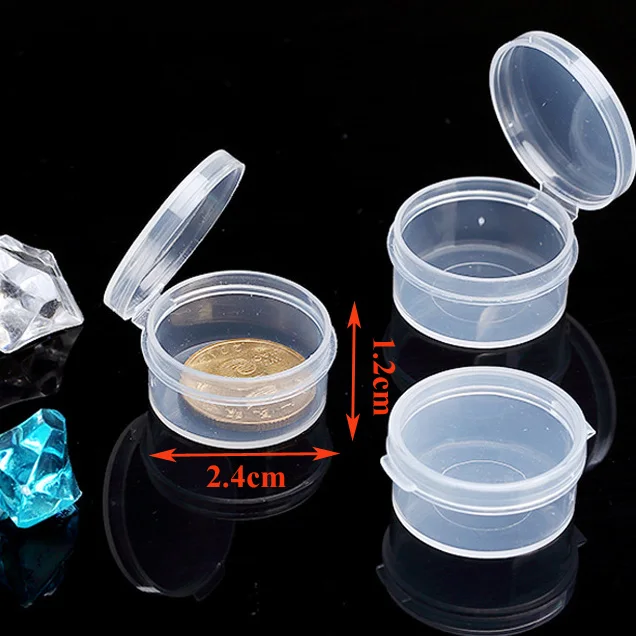 50Pcs 5g Plastic Cosmetic Jar Empty Clear Case with Snap Lids Portable Storage Box Makeup Sample Bottle Pot Cosmetic Containers