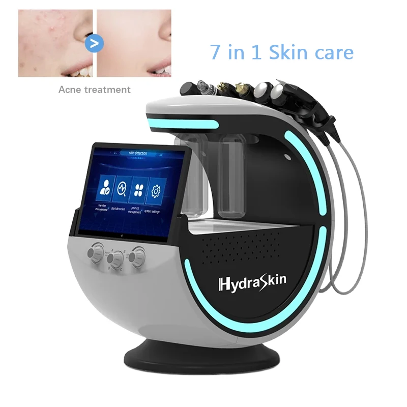 2024 Hydro facial 7 in 1 Aque Peeling Professional Ultrasonic Skin Rejuvenation Dermabrasion Hyperbaric Oxygen Facial Machine