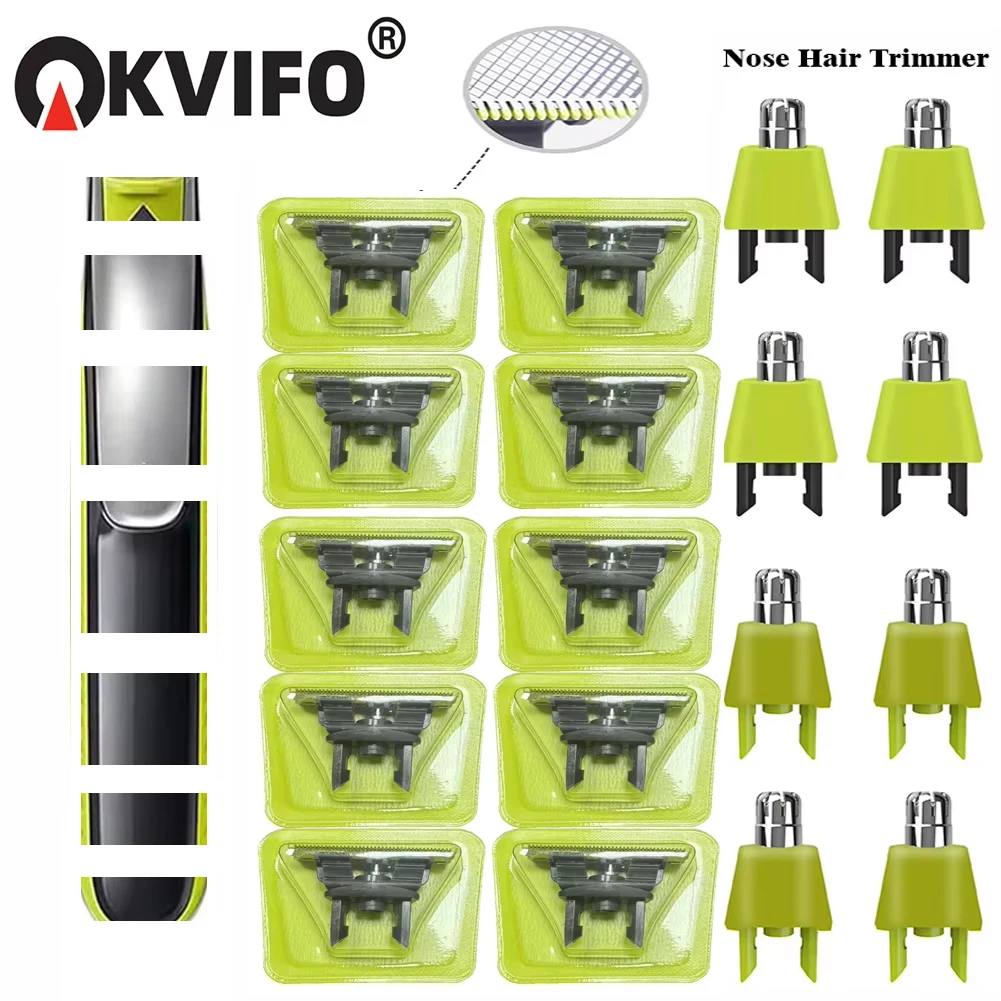 KVIFO Shaver Replacement Blade For OneBlade & One Blade QP2520 QP2530 QP2620 QP2630 QP6510 QP6520 Hybrid Electric Beard Trimmer