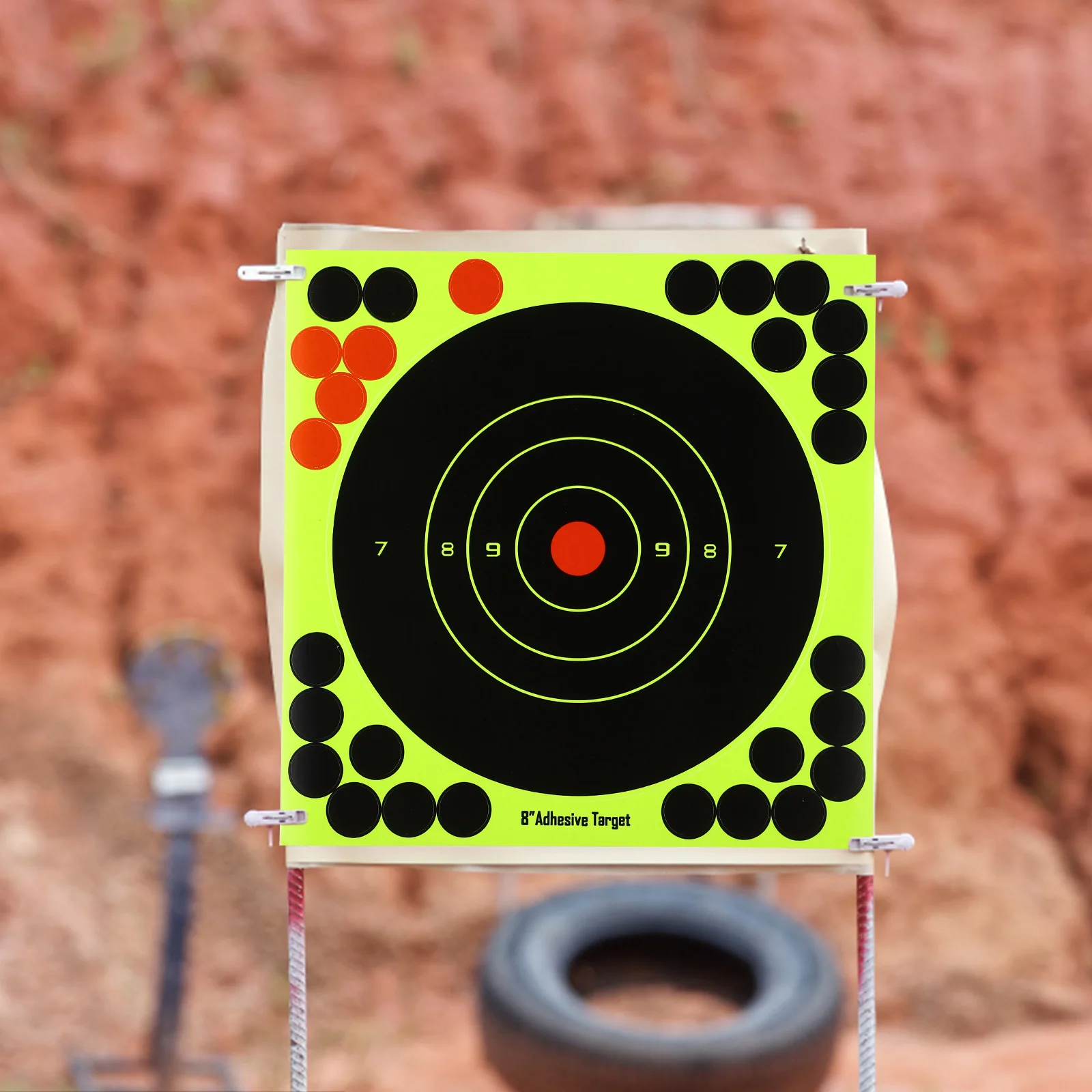 

30 pcs Shooting Target Stickers Bright Color Surface Self Adhesive Archery Sports Bullseye Aiming Papers