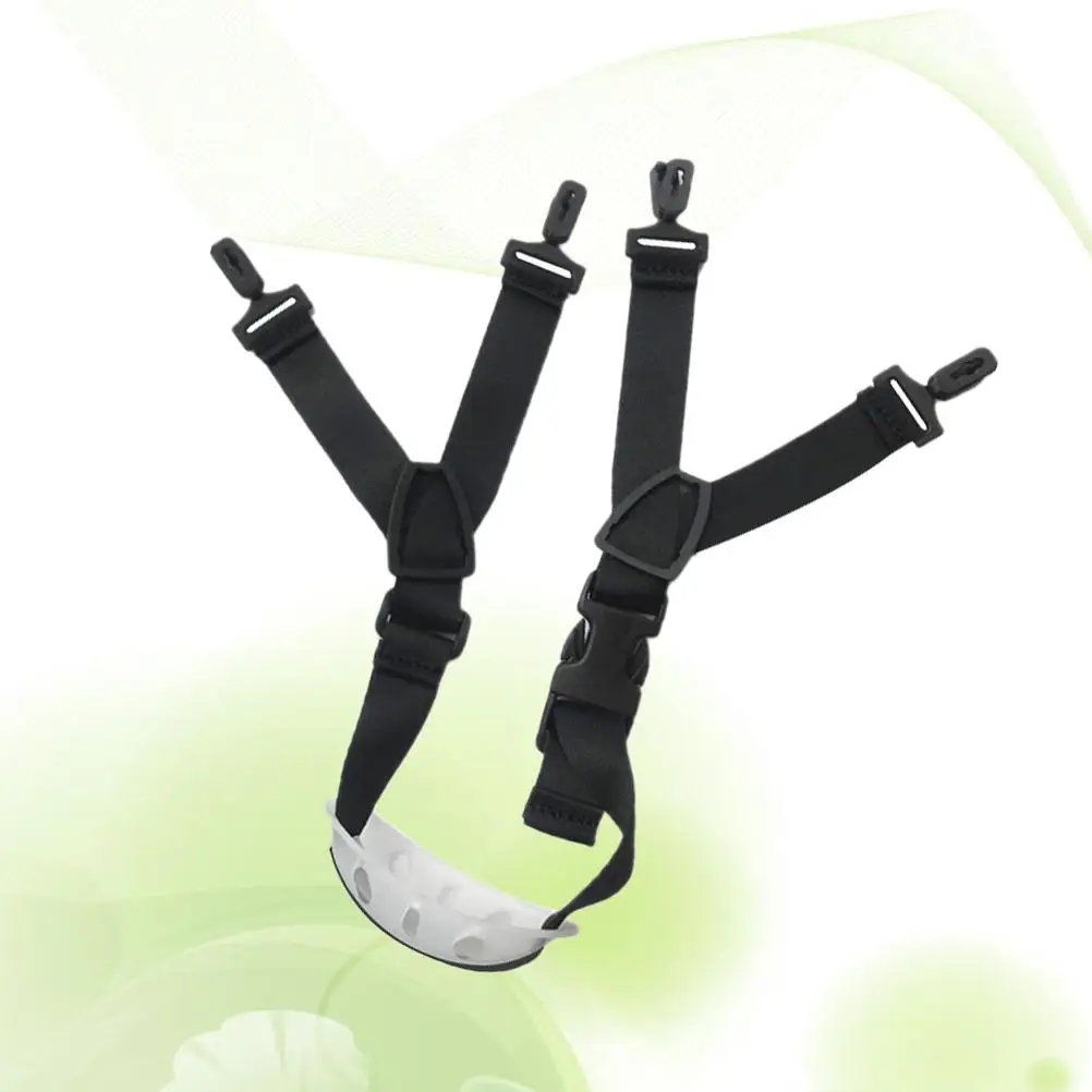 White Safety Chin Strap Adjustable Elasticity Chinstrap Rest for Helmets
