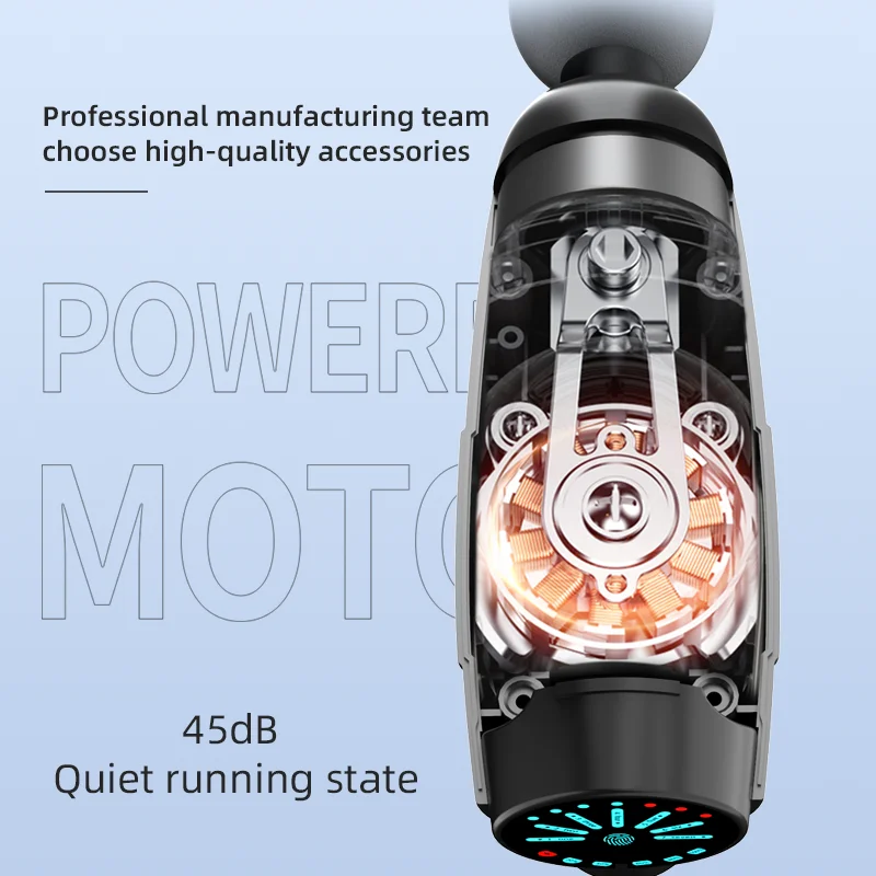 المكتبة الذكية Y3-1 المحمولة مدلك العضلات 7 والعتاد الأنسجة العميقة قرع اللفافة قوة قوية الرياضة الاسترخاء تدليك بندقية #5