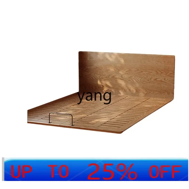 LTT ultra-thin suspended bed row skeleton tatami no bedside ash wood solid wood floor bed