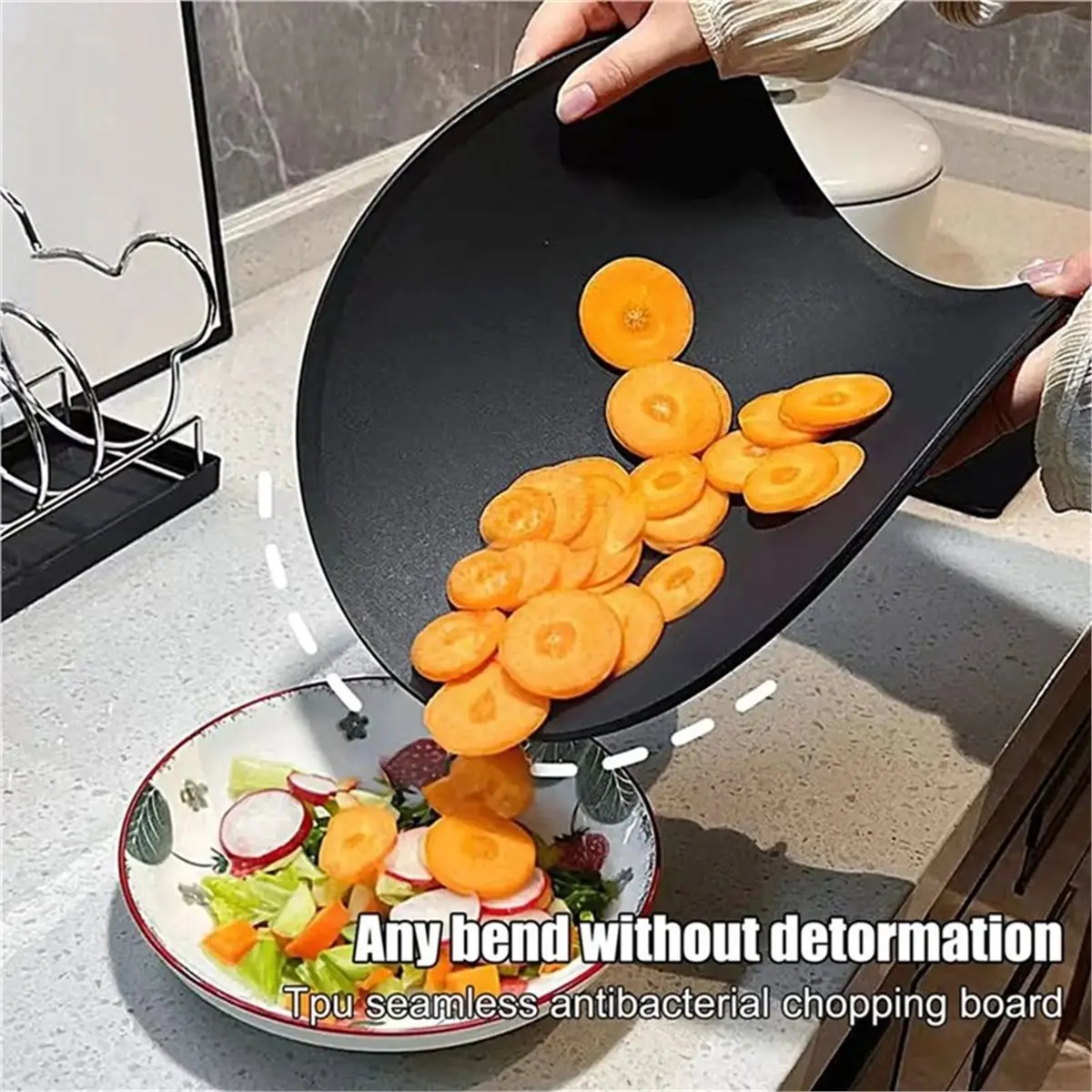 Chopping Board D-Shaped Mat Food Cutting Board for Meat Fruit Vegetable Cheese Steak Bread Charcuterie Home Apartment