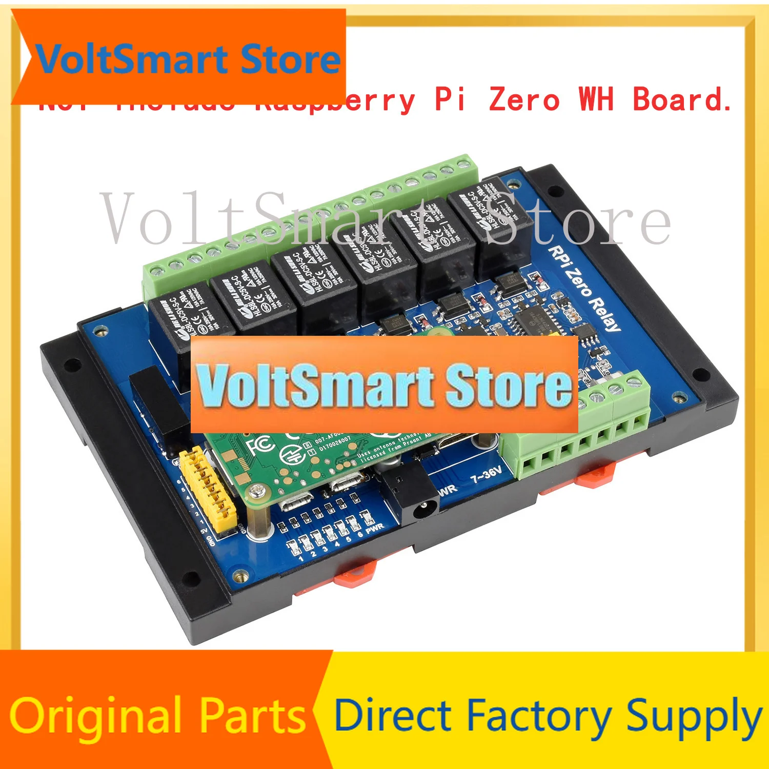 VoltSIndustrial 6-Channel Relay HAT Expansion Board For RasPi RPI Raspberry Pi Zero 2 W WH 2W IoT Projects Starter Kit Accessori