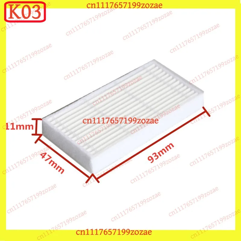 k03 HEPA Filter Mop Cloth Side Brush for Proscenic 790T Robot Vacuum, Replacement Parts
