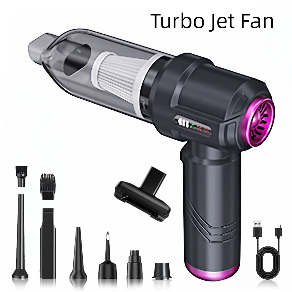 

Blow Drying Dust Removal Portable Electric Air Duster Type-C Charging Car Vacuum Cleaner Cleaning Blower Tool 3 Gears adjustable
