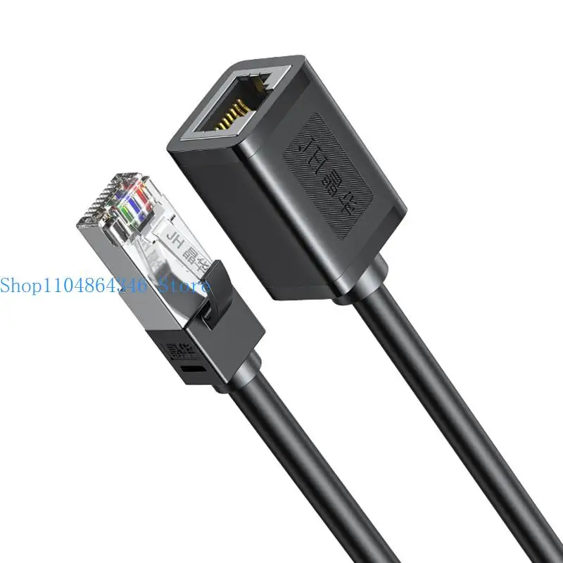 652F Cat6 Ethernet Extender Cable 5 Angled Design Double Shielded RJ45 Adapter Cord