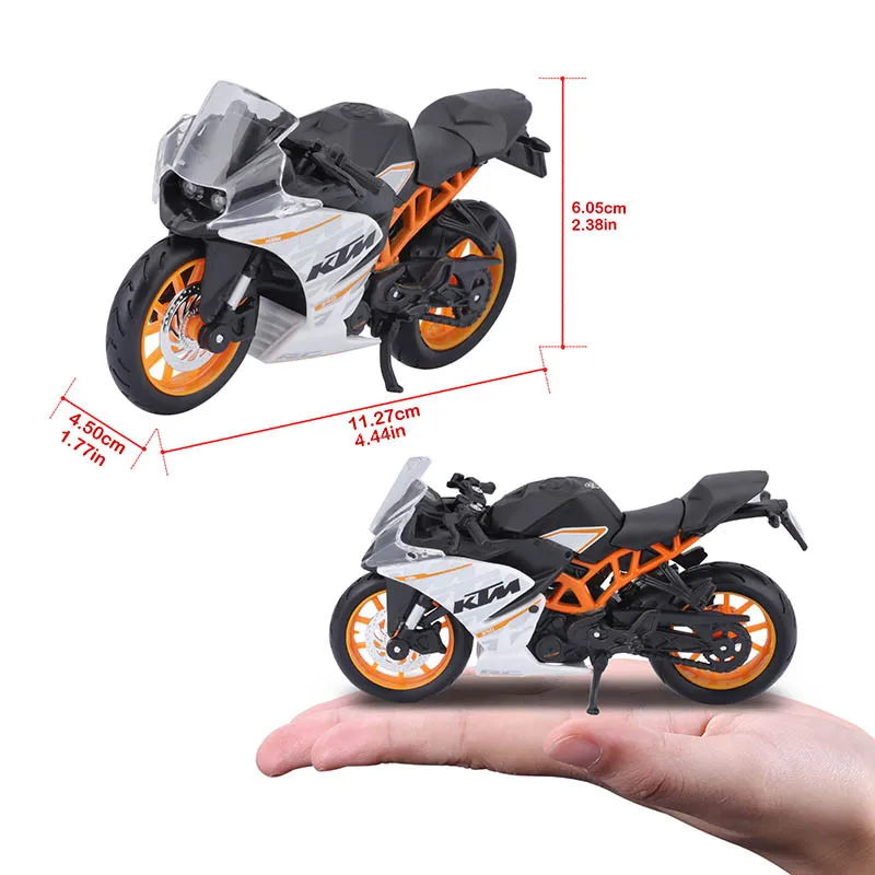 Maiisto-Kawasaki Ninja H2R KTM RC 390 YZF-R1 Naked V4 S YAMAHA MT-07 2018 Modelo de Motocicleta, Brinquedo Presente Coleção, 1:18