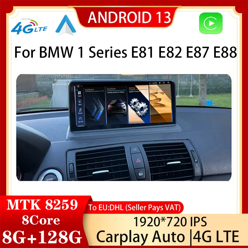 

Android13 System Apple Carplay For BMW 1 Series E81 E82 E87 E88 12.5" ID8 Car Video Player Central Multimedia Automotive Stereo