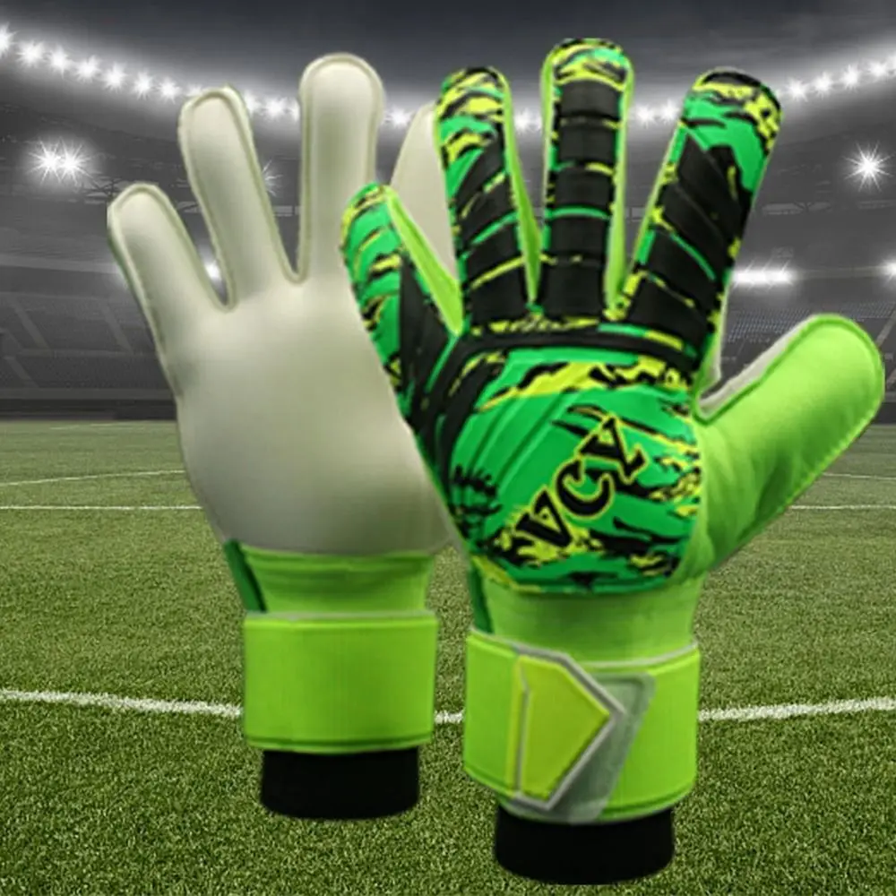 

Anti-Slip Soccer Goalkeeper Gloves Wear Resistant Colorful Football Goalie Gloves Adjustable Waterproof Latex Soccer Gloves