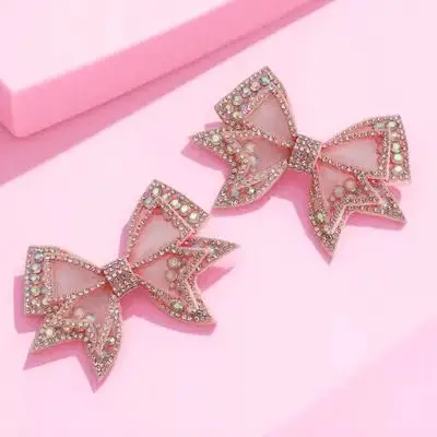 

1 Pair Butterfly Bowknot Shoe Charms Diy Rhinestone Embellishments For Pumps Heels Wedding Party Decor Accessories Fashion