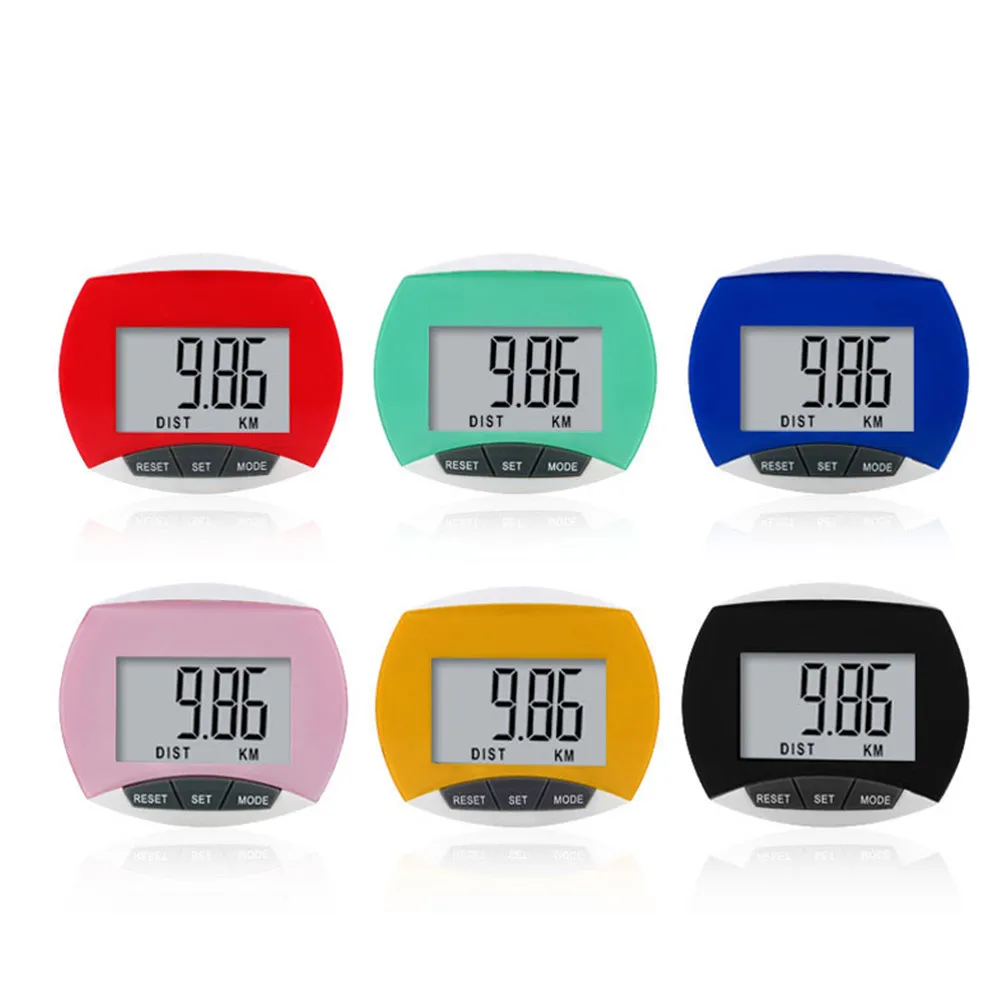 Red Portable Pedometer for Walking, Running & Fitness Tracking – Multifunctional Sports Activity Counter