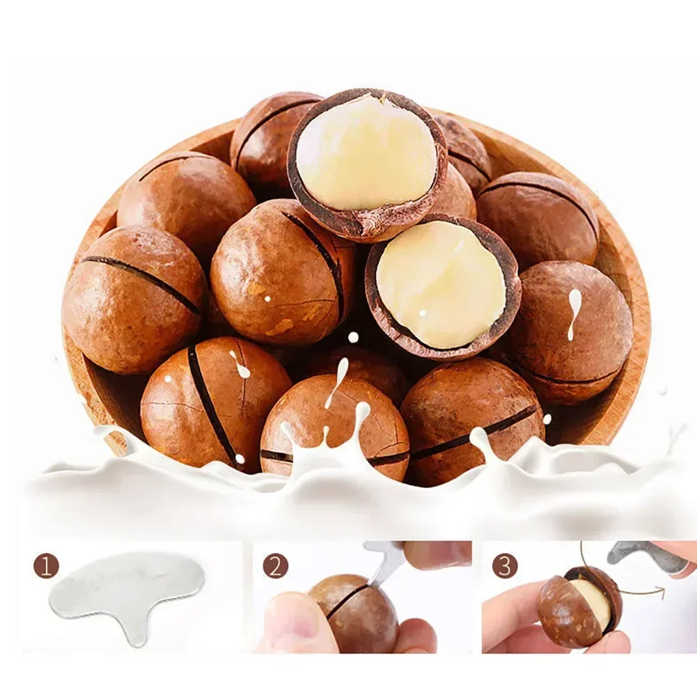 1-10pcs/set Mini Nut Crackers Stainless Steel Macadamia Walnut Opener Portable Camping Kitchen Accessories Nut Tools