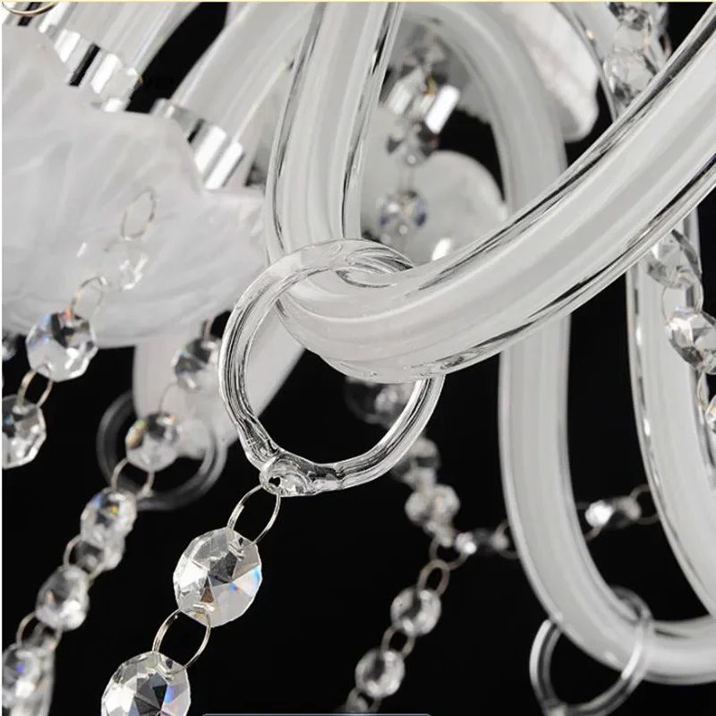 

Современная светодиодная хрустальная люстра, домашний светильник для кухни, столовой, гостиной, хрустальные стеклянные абажуры