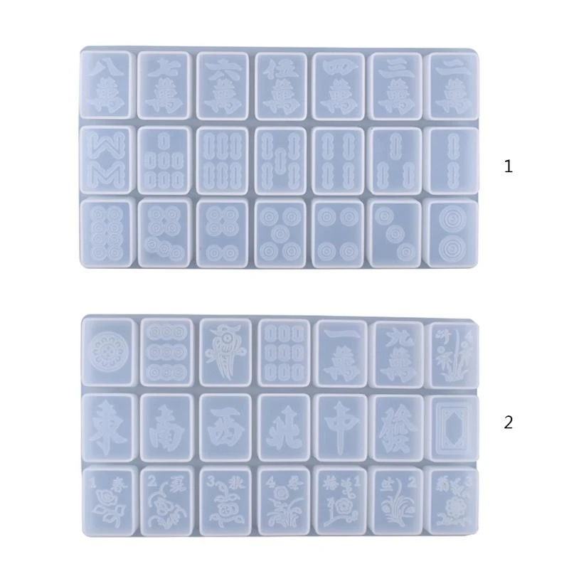 Crystal Epoxy Resin Mold for Creative Mahjong Silicone Mould DIY Crafts Jewelry