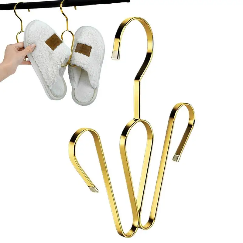 Shoe Hangers Stainless Steel Shoe Hanger Hooks Space Saving Drying Shoe Rack For Basketball Shoes Sports Shoes Slippers Cloth