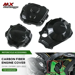 100% Carbon Fiber Motorcycles Engine Cover Clutch Alternator Case Set Racing For KAWASAKI ZX10R NIJIA ZX 10R SE ZX10RR 2011-2024