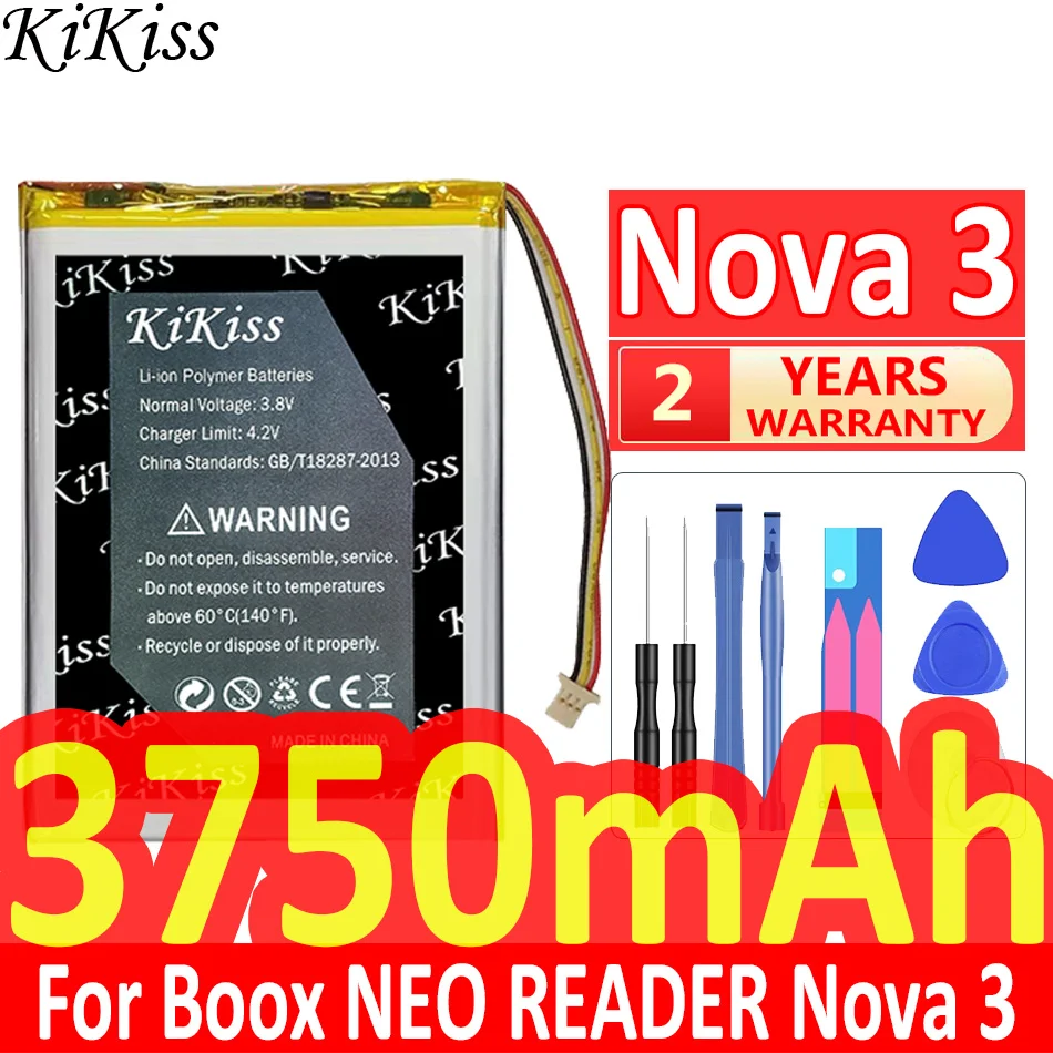 Аккумулятор KiKiss Nova 3 3750 мАч для Boox NEO READER Nova3 Batteria + Бесплатные инструменты