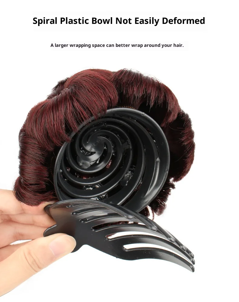 Synthetische Perücke, Kunsthaarknoten-Set, Krallenklammer, Haarknoten, Haargummi, Haar-Accessoires für Chignon, realistische synthetische Haarknoten
