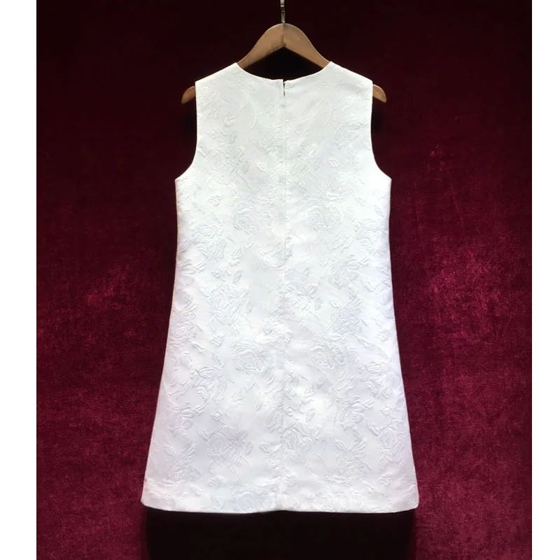 2023 High Quality Spring&Summer Elegant Dress Short Sleeve O-Neck Diamond Fashion Mini Dress Women Vestide