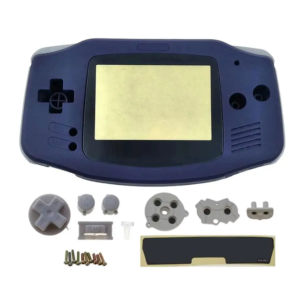 Klare Ersatzgehäuseabdeckung mit Tasten, maßgeschneidert für Game Boy GBA, Ersatzgehäuse-Kit, DIY-Gehäuse