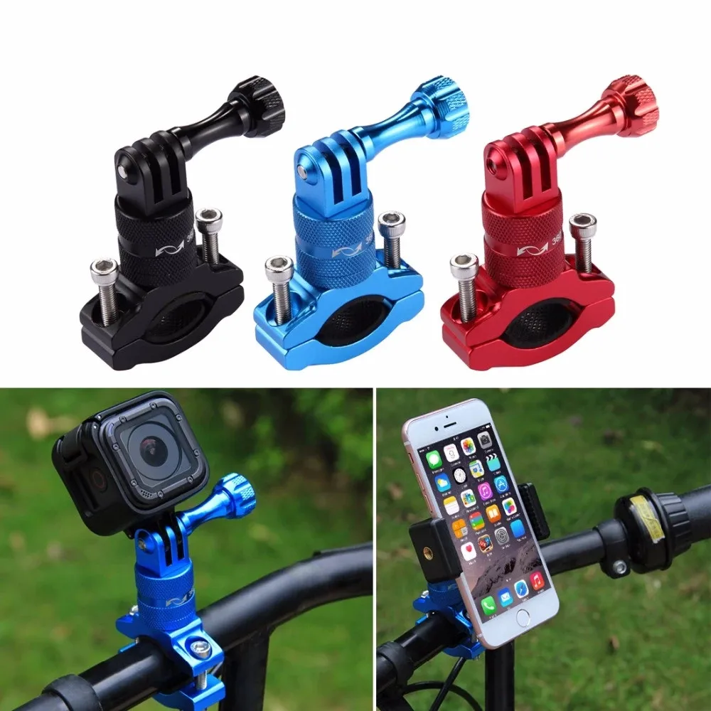 

360 Degree Rotation Bicycle Adapter Aluminum Alloy Handlebar Mount For GoPro HERO10 9 8 Black/Xiaoyi/DJI OSMO Action